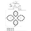 Люстра SF7043/4C-WT DAYANO