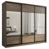 Шкафы-купе 3-х дверный Кааппи 6 дуб харбор эспрессо, зеркальный 