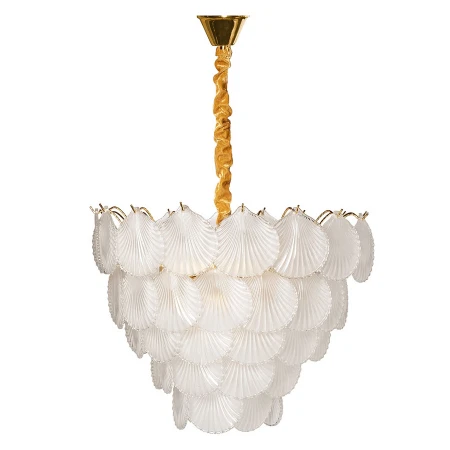 Люстра Garda Decor 92EL-YG18516-10P Shells Textured Glass Chandelier