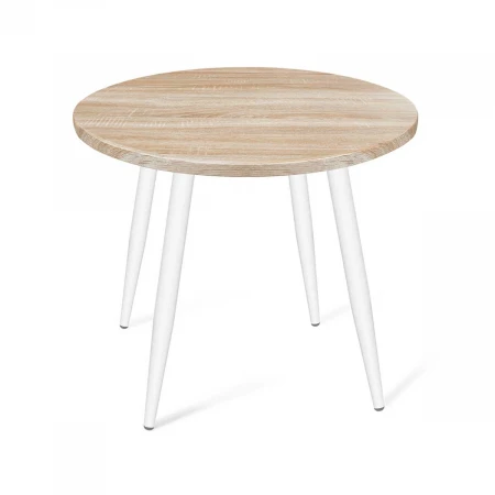 Кухонный стол Sheffilton SHT-TU14/80 МДФ белый муар/дуб сонома светлый 6328796109