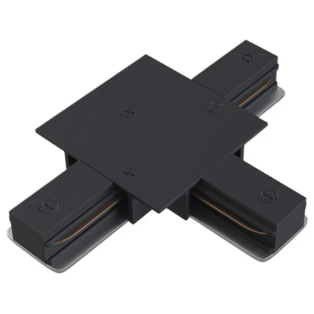 Коннектор Т-образный Skylite для встраиваемого шинопровода 220В, чёрный HSBL_0016