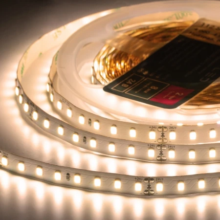 Лента светодиодная ELFLED PRO140, 112/м (2835), 24В, 10Вт/м, 5м, белый теплый 2800-3300К ELFLED-24112-PRO140ww Лента светодиодная ELFLED PRO140, 112/м (2835), 24В, 10Вт/м, 5м, белый теплый 2800-3300К ELFLED-24112-PRO140ww