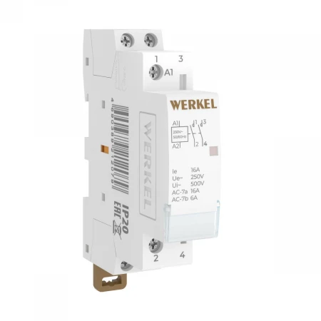 Контактор модульный 16 A 2NO (1 модуль) Werkel W941M16O 4690389212079