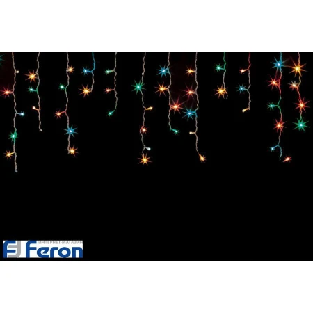 Гирлянда светодиодная "бахрома", мультиколор, cl14