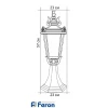 Светильник садово-парковый, 60w 230v e27 черное золото, ip44, pl4004