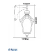 Светильник садово-парковый, 60w 230v e27 ip44 черное золото,  pl4012