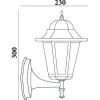 Светильник садово-парковый, 60w 230v e27 черный, 6101