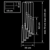 Каскадная люстра Lightstar Punto 807083