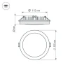 Встраиваемый светодиодный светильник Arlight LTD-135SOL-20W Warm White 020712