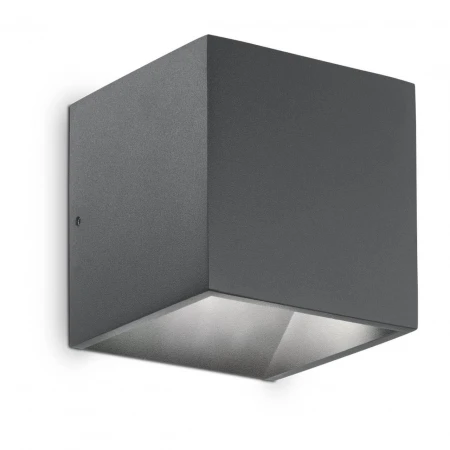 Уличный настенный светодиодный светильник Ideal Lux Rubik AP1 Antracite 3000K