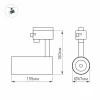 Трековый светодиодный светильник Arlight LGD-Zeus-2TR-R67-10W Warm3000 025908(1)
